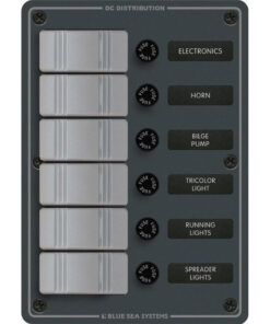 Blue Sea 8053 Slate Grey - 6 Position - Vertical