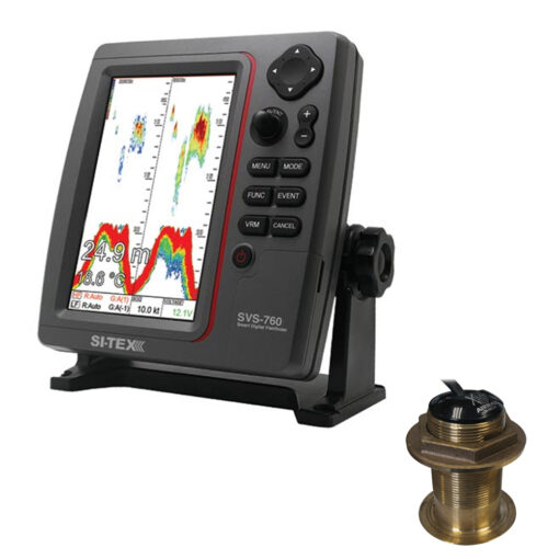 SI-TEX SVS-760 Dual Frequency Sounder 600W Kit w/Bronze 20 Degree Transducer