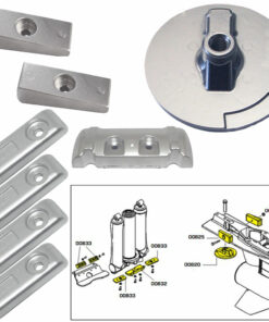 Tecnoseal Anode Kit w/Hardware - Mercury Verado 6 - Aluminum
