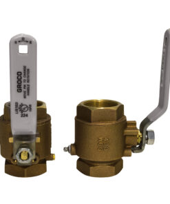 GROCO 1-1/4" NPT Bronze In-Line Ball Valve