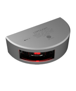 Lopolight Port SideLight - Vertical Mount - Silver Housing - 2nm - Red