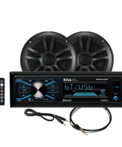 Boss Audio MCBK634B.6 Package w/MR634UAB, 2-MR6B Speakers & MRANT10 Antenna - Black