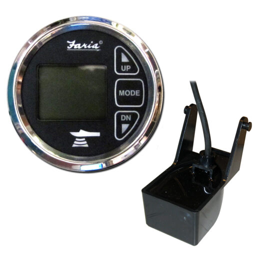 Faria 2" Dual Depth Sounder w/Air & Water Temp Transom Mount Transducer - Chesapeake SS Black