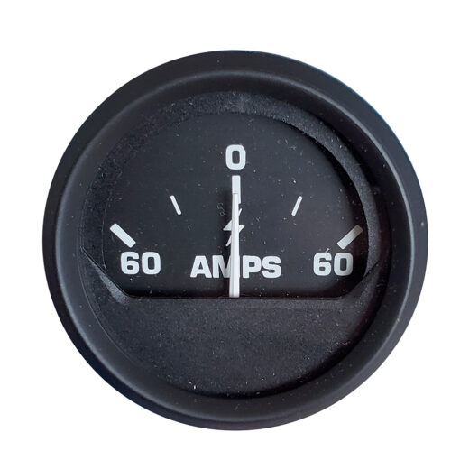 Faria Euro Black 2" Ammeter Gauge (60-0-60 Amps)