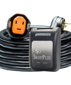 SmartPlug RV Kit 30 Amp 30' Dual Configuration Cordset - Black (SPX X Park Power) & Non Metallic Inlet - Black