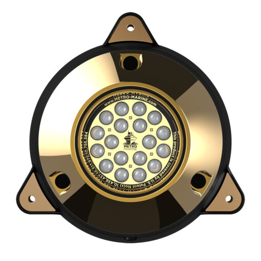 Metro Marine High-Output Surface Mount Underwater Light w/Intelligent Monochromatic LED's - Aqua, 90° Beam