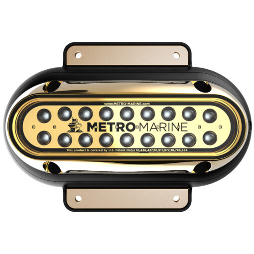 Metro Marine High-Output Elongated Surface Mount Light w/Intelligent Monochromatic LED's - Blue, 90° Beam