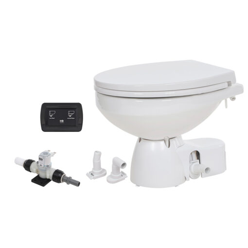 Jabsco Quiet Flush E2 Fresh Water Toilet Regular Bowl - 24V – Soft Close Lid