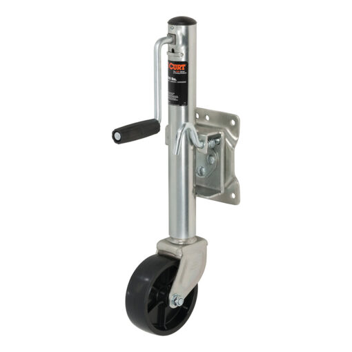 CURT Marine Jack w/6” Wheel - 1,200 lbs - Adjust Vertically 10"