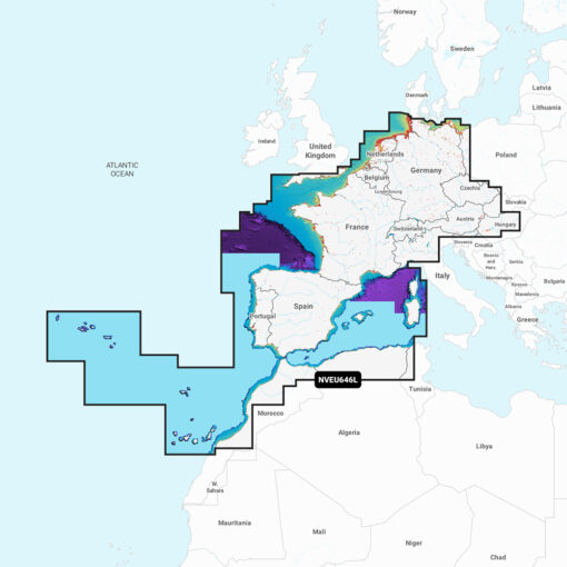 Garmin Navionics Vision+™ NVEU646L Europe, Central & West