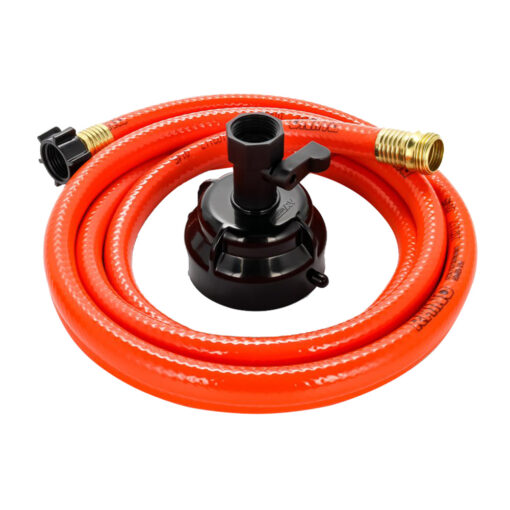 Camco RhinoFlex 10’ Clean Out Hose w/Rinser Cap - 5/8" Internal Diameter