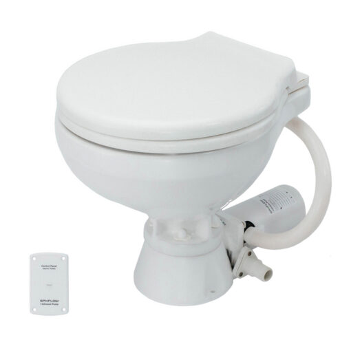 Johnson Pump Standard Electric Toilet - Compact Macerator Style - 24V