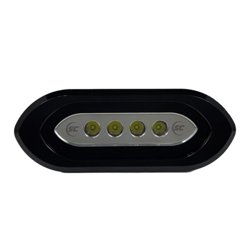 Shadow-Caster Flush Mount Spreader Light - Black Housing - White