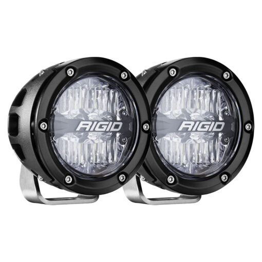 RIGID Industries 360-Series RGBW 4" Offroad Lamp Drive Beam w/RGBW Backlight Pods - Set of 2