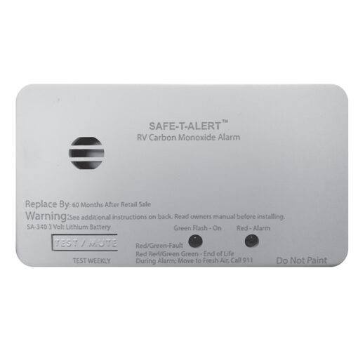 Safe-T-Alert SA-340 White RV Battery Powered CO Detector - Rectangle