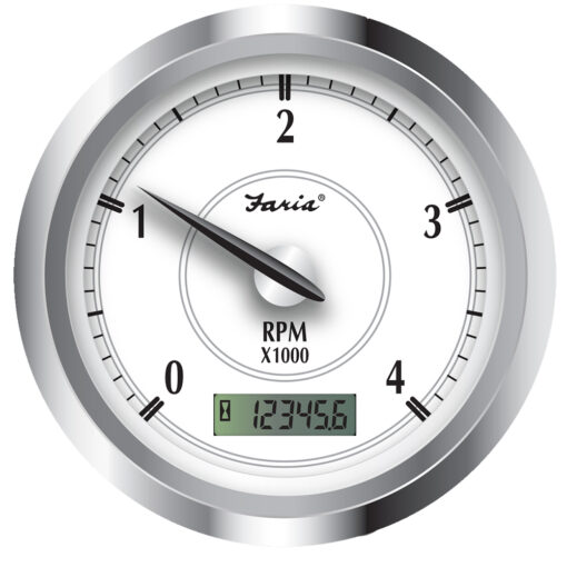 Faria Newport SS 4" Tachometer w/Hourmeter f/Diesel w/Magnetic Pick-Up - 4000 RPM