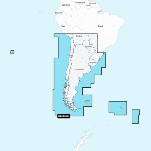 Navionics NASA005L - Chile, Argentina & Easter Island - Navionics+