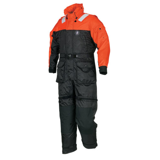 Mustang Deluxe Anti-Exposure Coverall & Work Suit - Orange/Black - Large