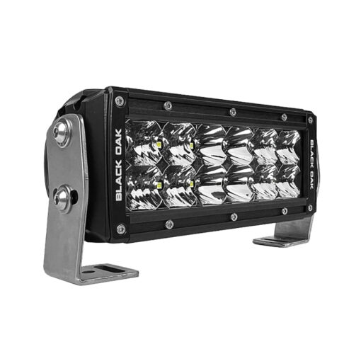 Black Oak Pro Series 3.0 Double Row 6" LED Light Bar - Combo Optics - Black Housing