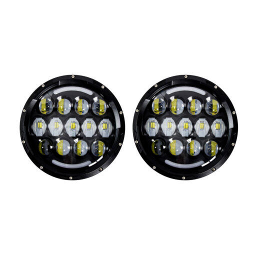 HEISE 7" LED Light w/Black Face & Partial Halo - 21 LED