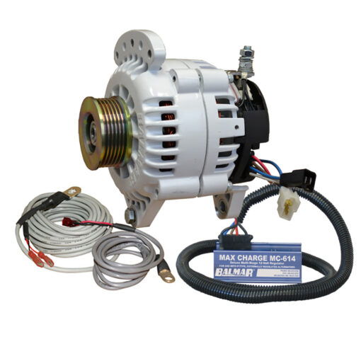 Balmar Alternator 100 AMP Kit 12V 3.15" Dual Foot Saddle K6 Pulley Regulator & Temp Sensor