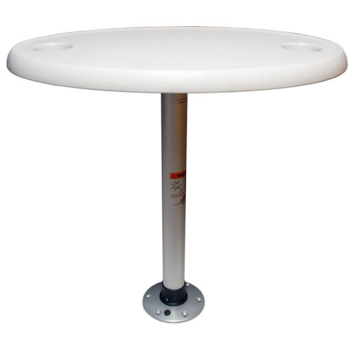 Springfield White Oval Table Package - 18" x 30" Threadlock