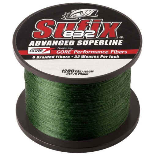 Sufix 832® Advanced Superline® Braid - 10lb - Low-Vis Green - 1200 yds