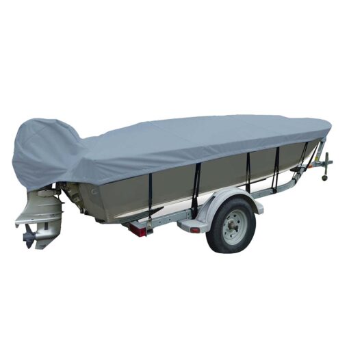 Carver Sun-DURA® Extra Wide Series Styled-to-Fit Boat Cover f/19.5' V-Hull Fishing Boats - Grey